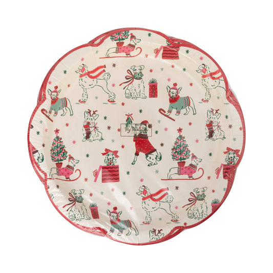 Christmas Puppies Plate