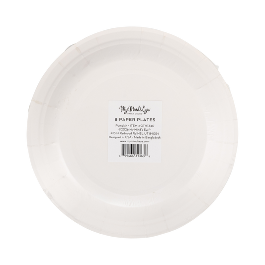 Pumpkin Art 7" Paper Plates