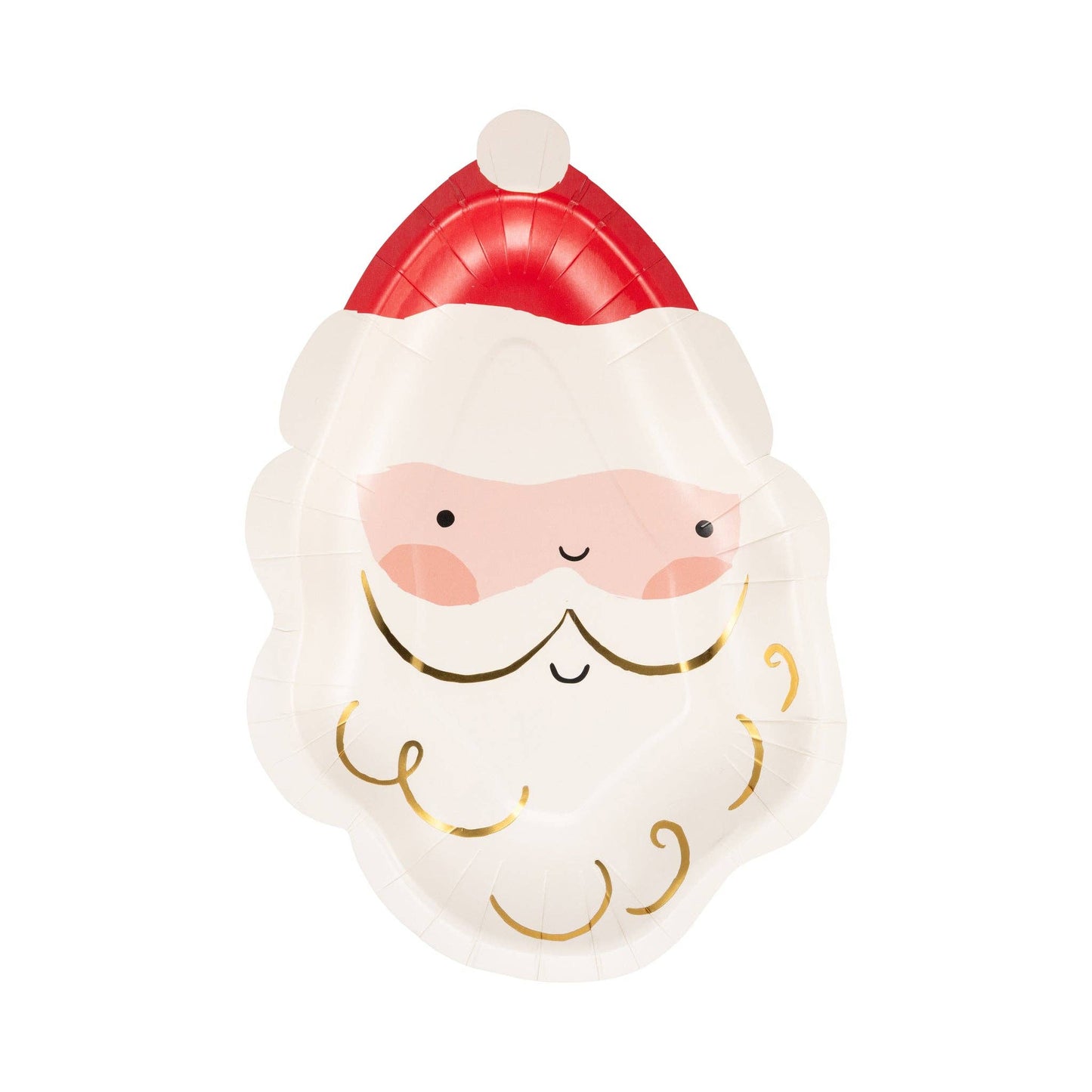 Gold Foil Santa Shaped Plate