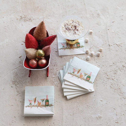 Holiday Cocktails Paper Cocktail Napkins