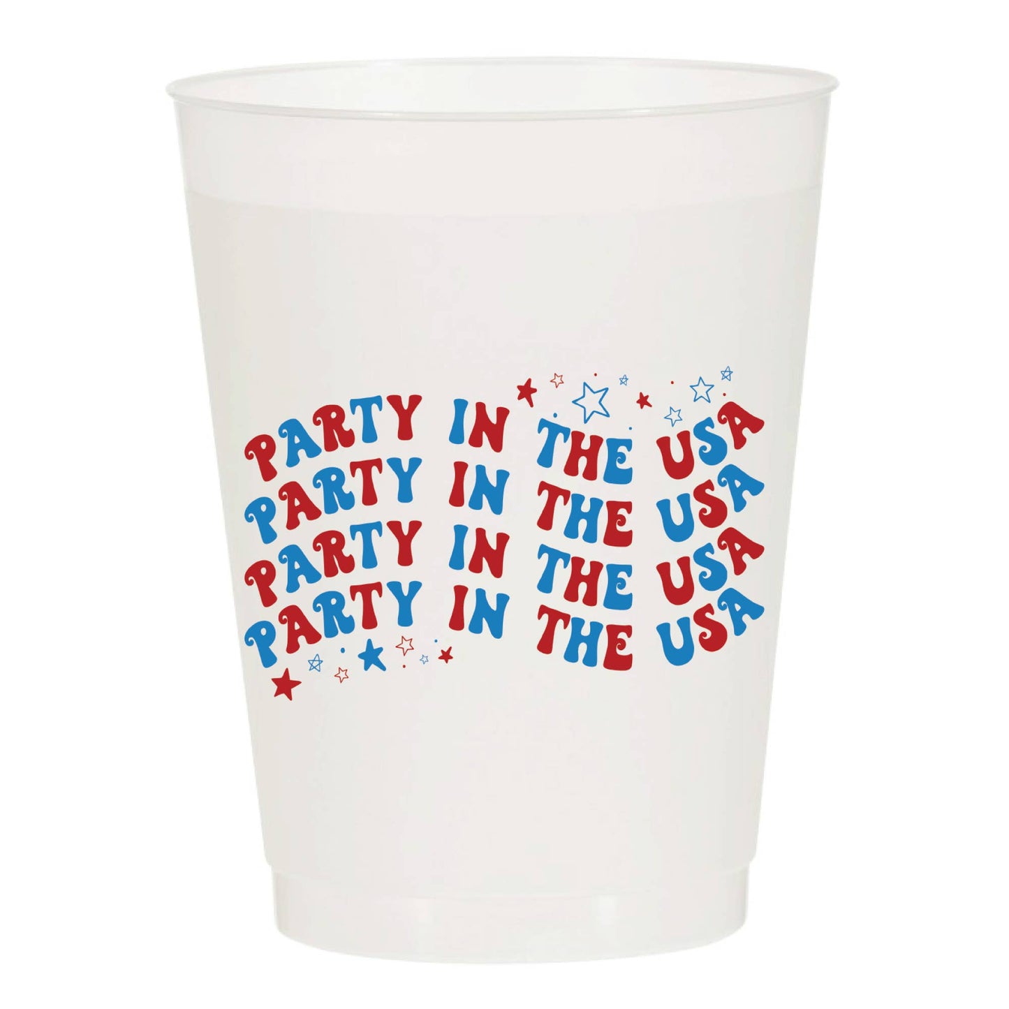 Party In The USA Frosted Cups - Set of 6