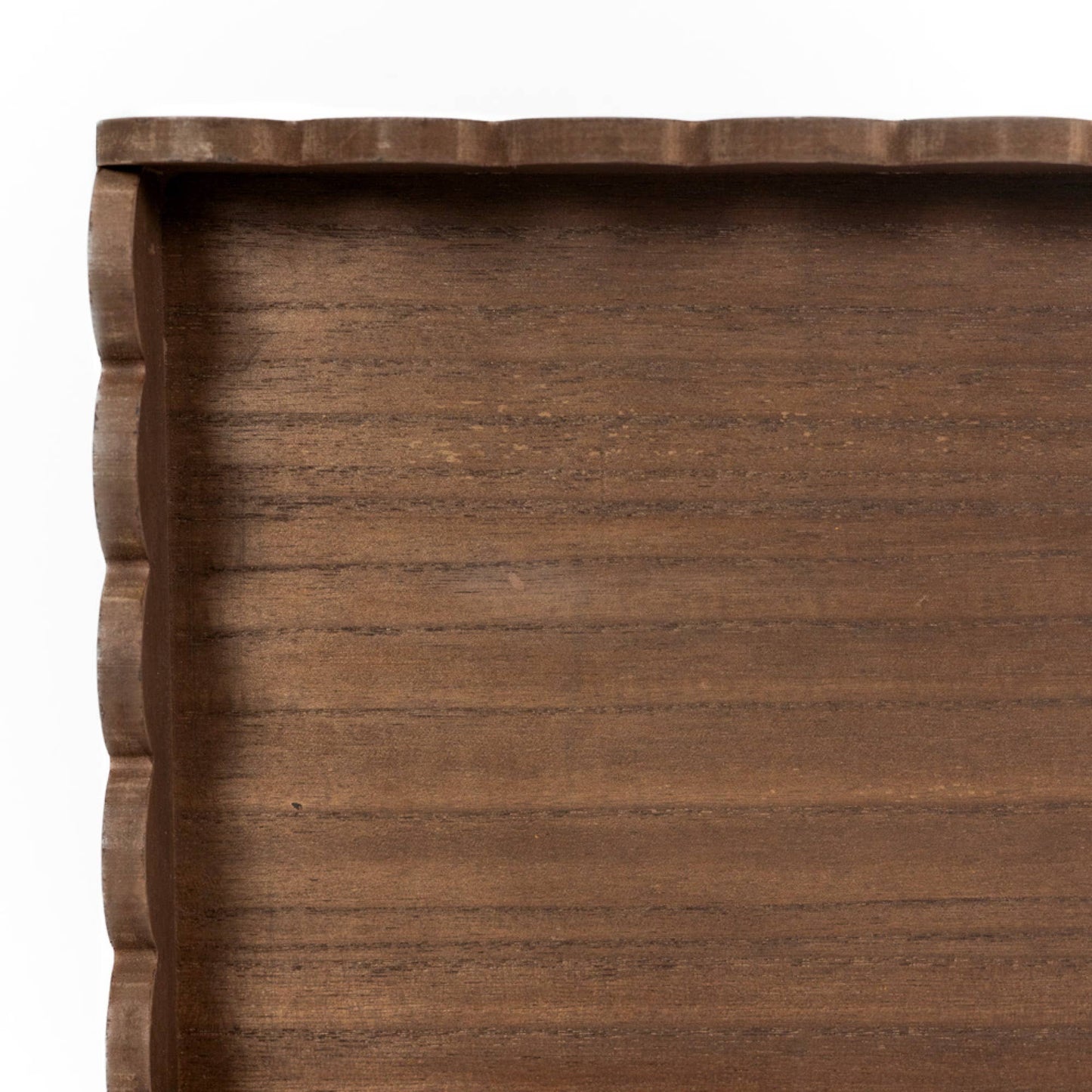 Wood Scallop Tray - Espresso