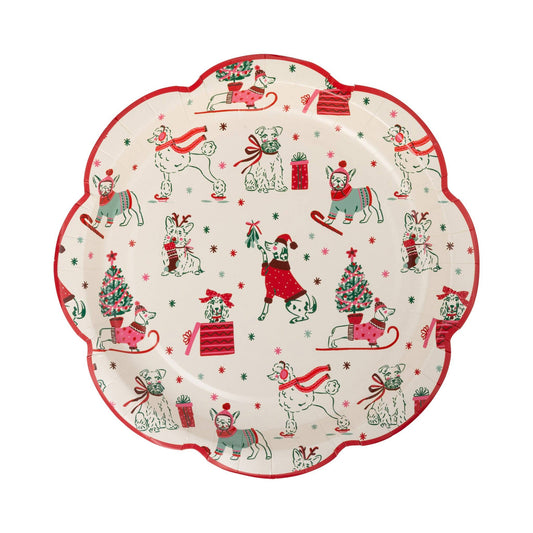 Christmas Puppies Plate