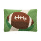 Football On A Field Pillow