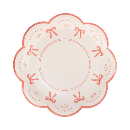 Bow Tied Doily Paper Plate