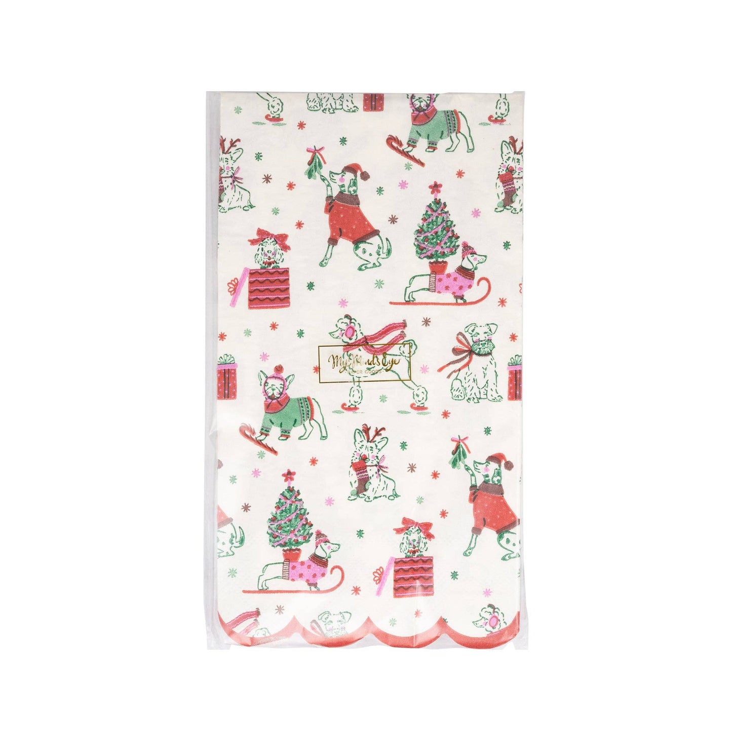 Christmas Puppies Dinner Napkin