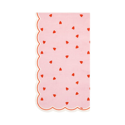 Foil-Kissed Heart Napkins - Set of 18