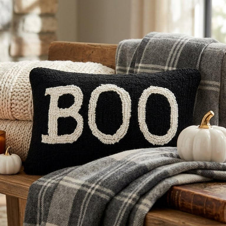 Boo Halloween Pillow
