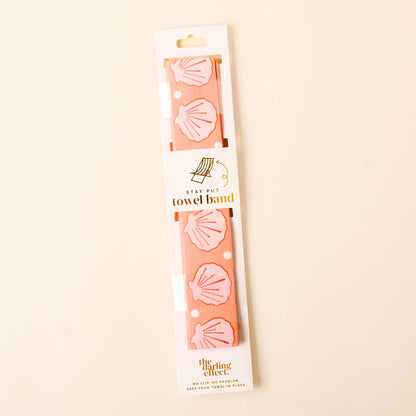 Stay-Put Towel Band - Coral Seashells