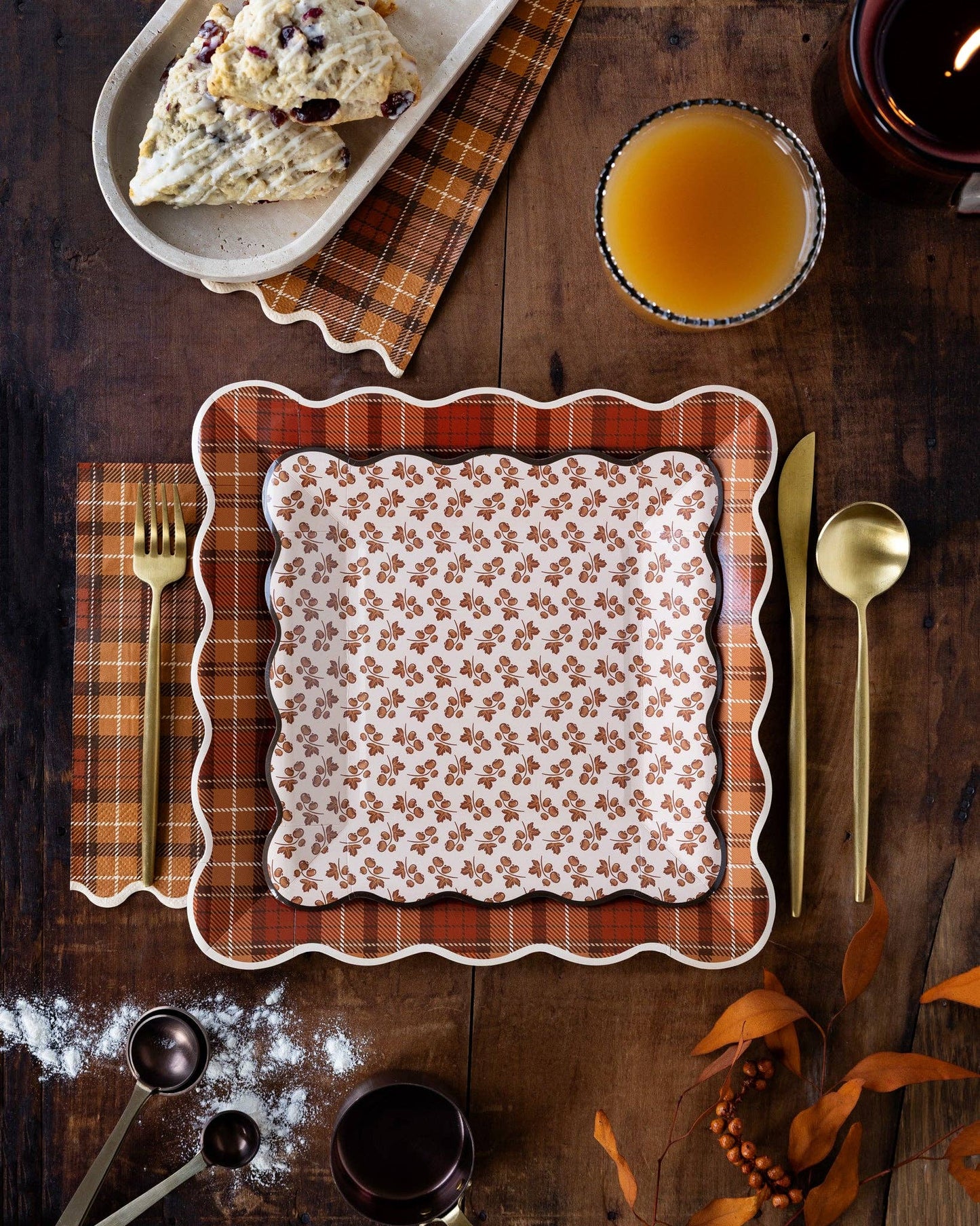 Autumn Plaid Dinner Napkins