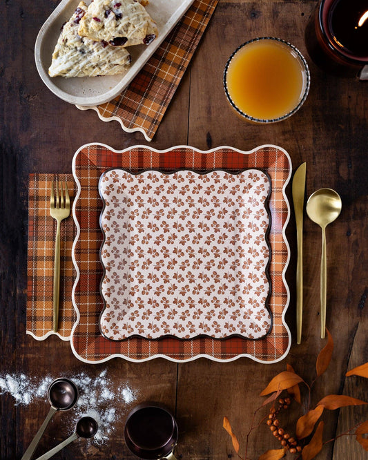 Autumn Plaid Dinner Napkins