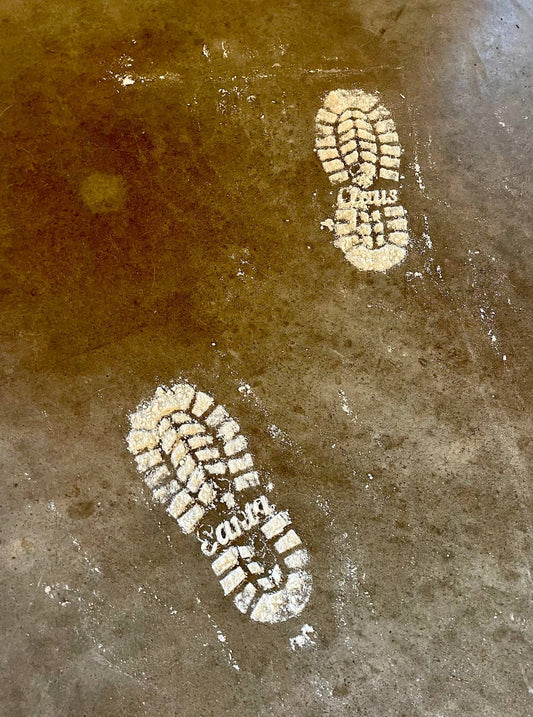 Santa's Footprint Stencil