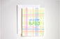 Colorful plaid card with 'Welcome Baby' text on a white background
