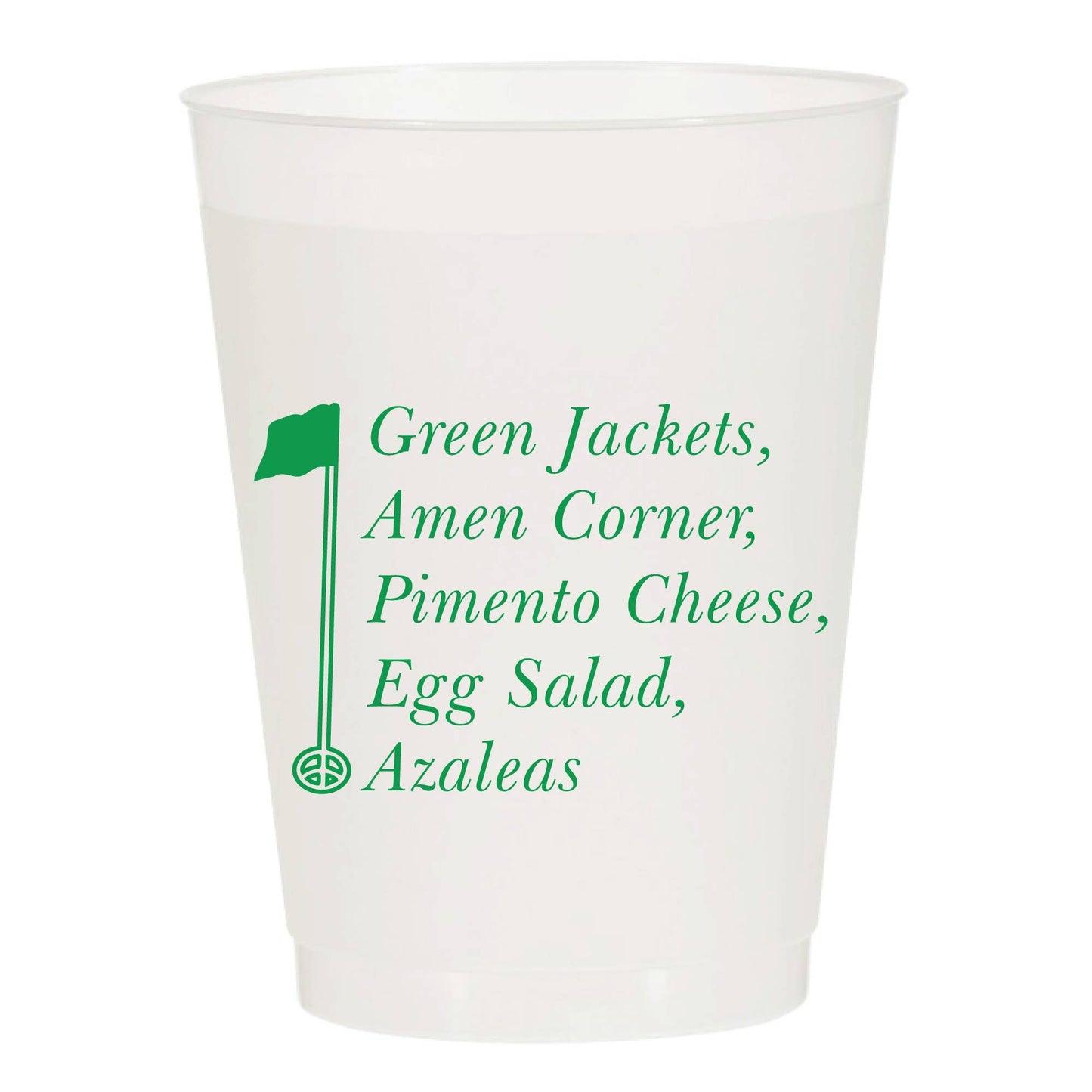 Masters Watch Party Frosted Cups