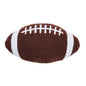 Football-shaped throw pillow for football touchdown season