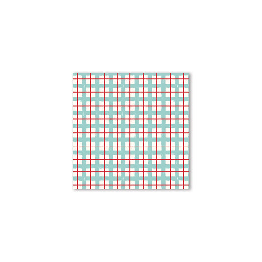 Plaid Disposable Cocktail Napkin