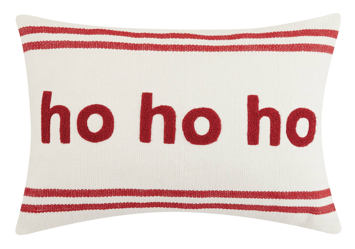 Ho Ho Home Embroidered Pillow