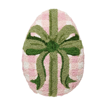 Gingham Easter Egg Pillow