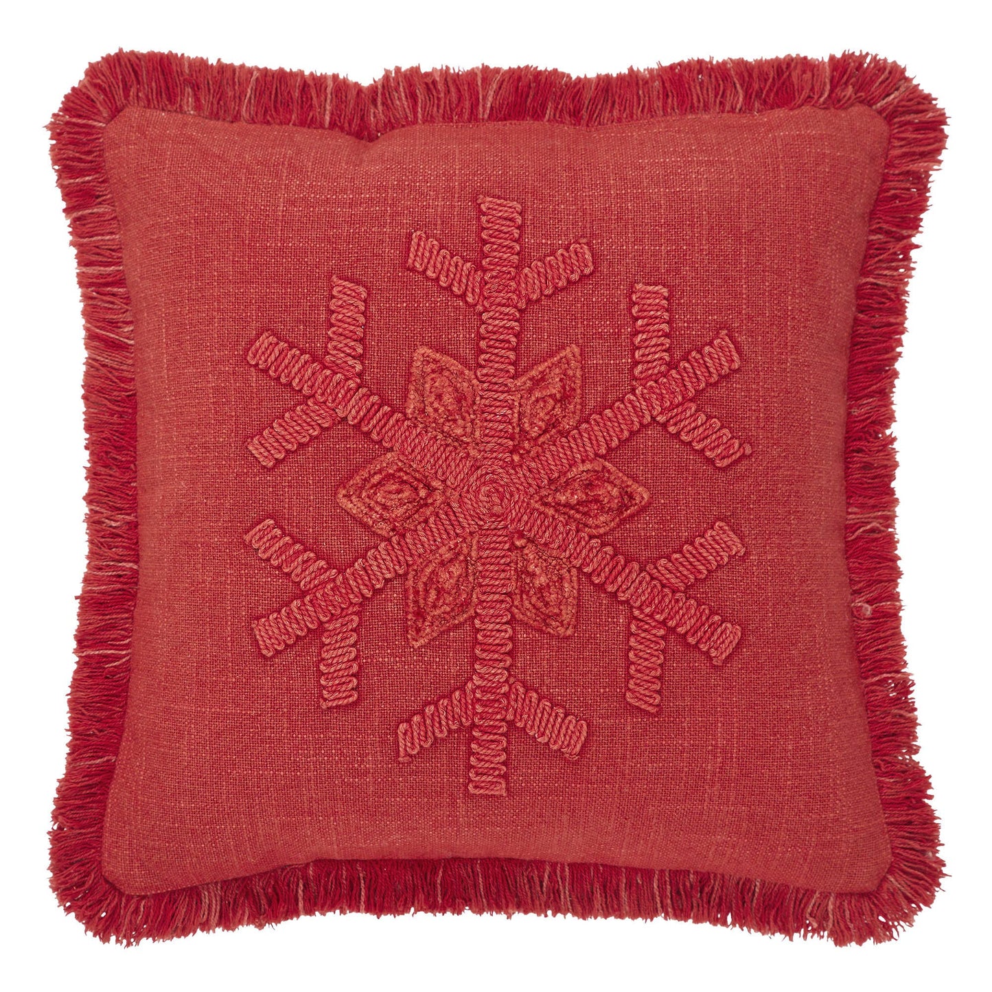 Red Snowflake Pillow