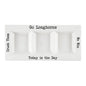 White ceramic Texas Longhorns condiment platter tray with motivational black text