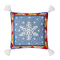 Festive Snowflake Tassel Pillow