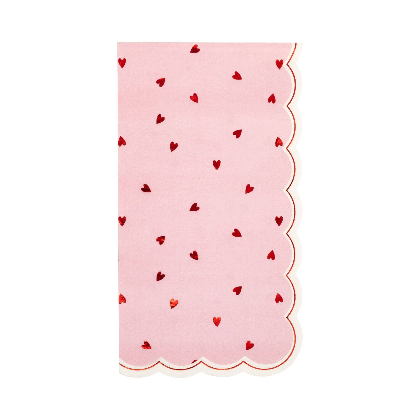 Foil-Kissed Heart Napkins - Set of 18