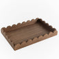 Wood Scallop Tray - Espresso
