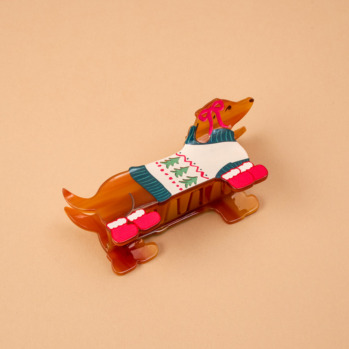 Dashing Dachshund Claw Hair Clip