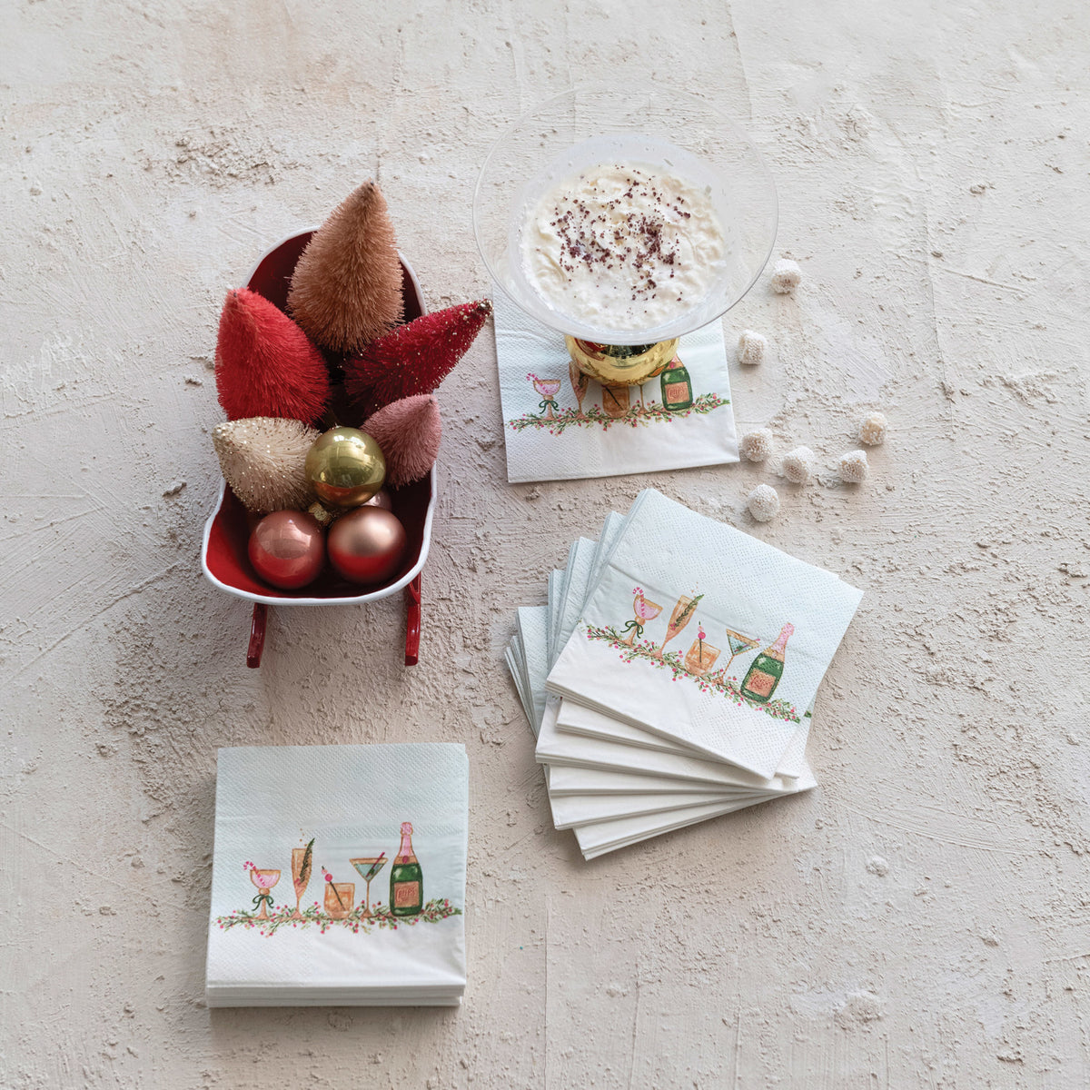 Holiday Cocktails Paper Cocktail Napkins