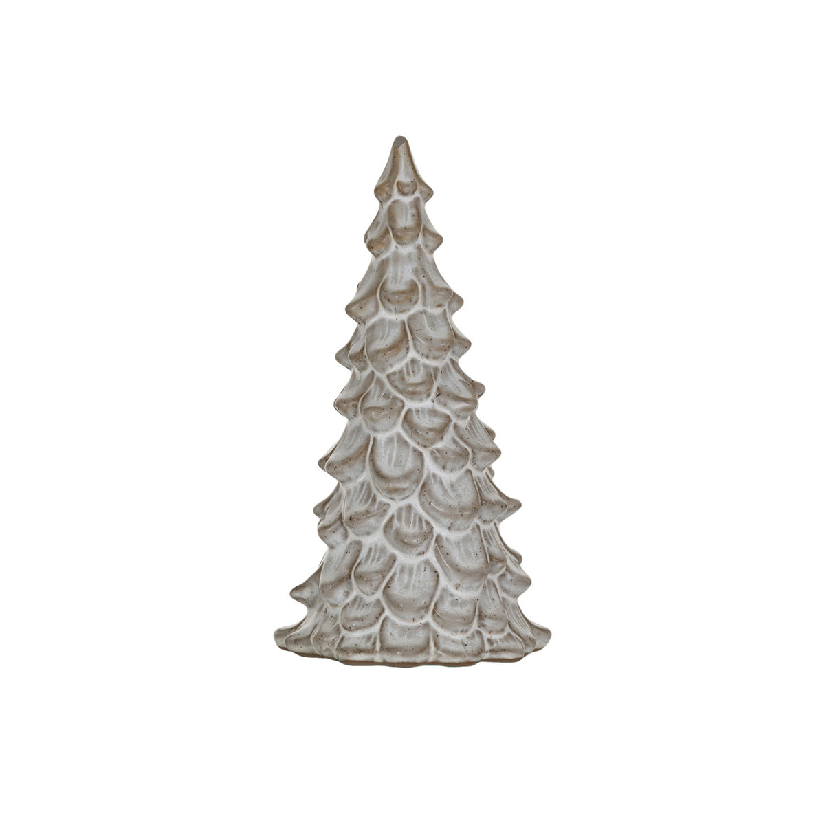 Cream Stoneware Christmas Tree Table Accents