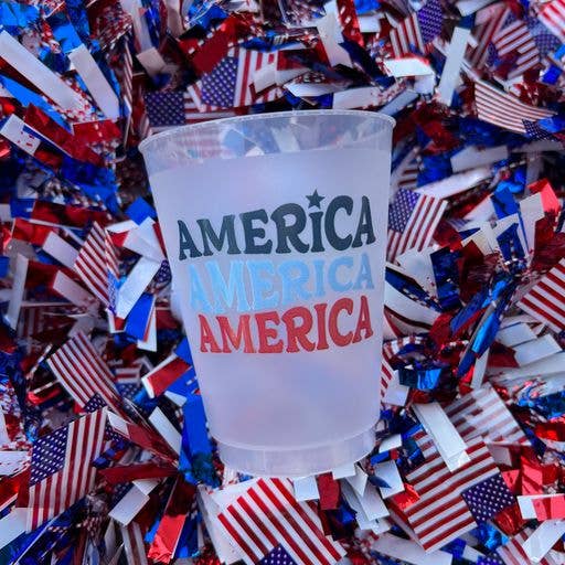 America Frosted Cups - Set of 6
