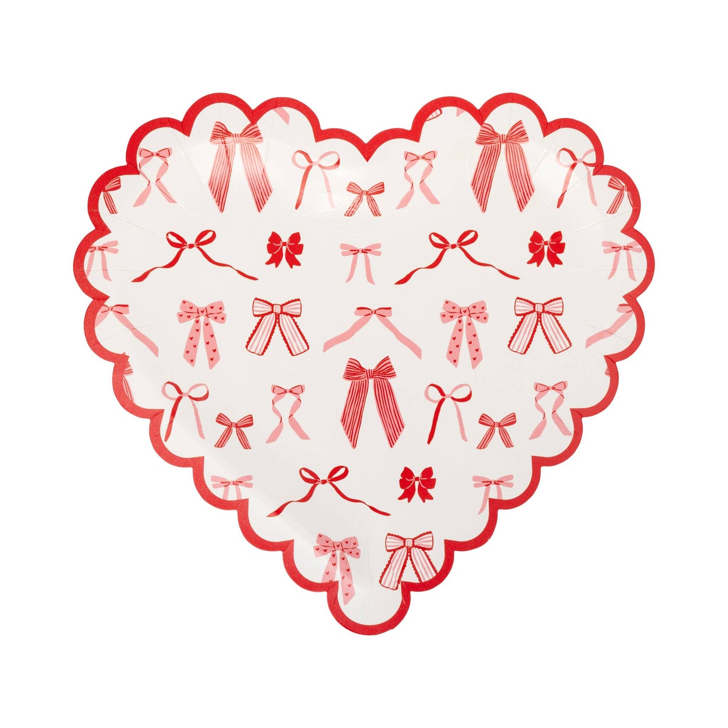Valentine Bow Plates - Set of 8