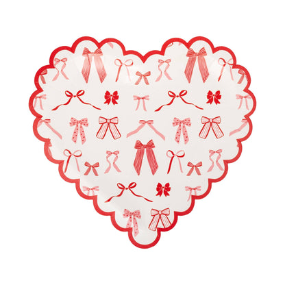 Valentine Bow Plates - Set of 8