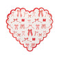 Valentine Bow Plates - Set of 8