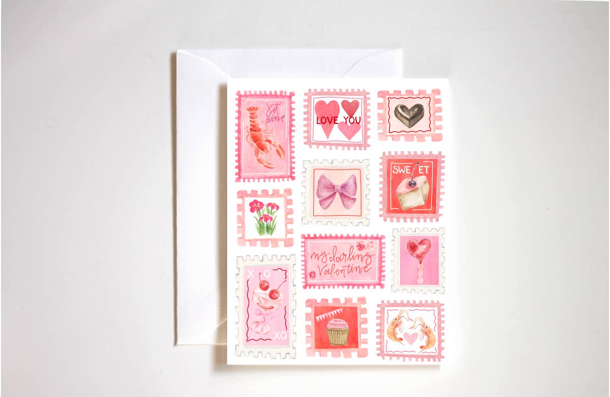 Postmarked with Love Valentines Card