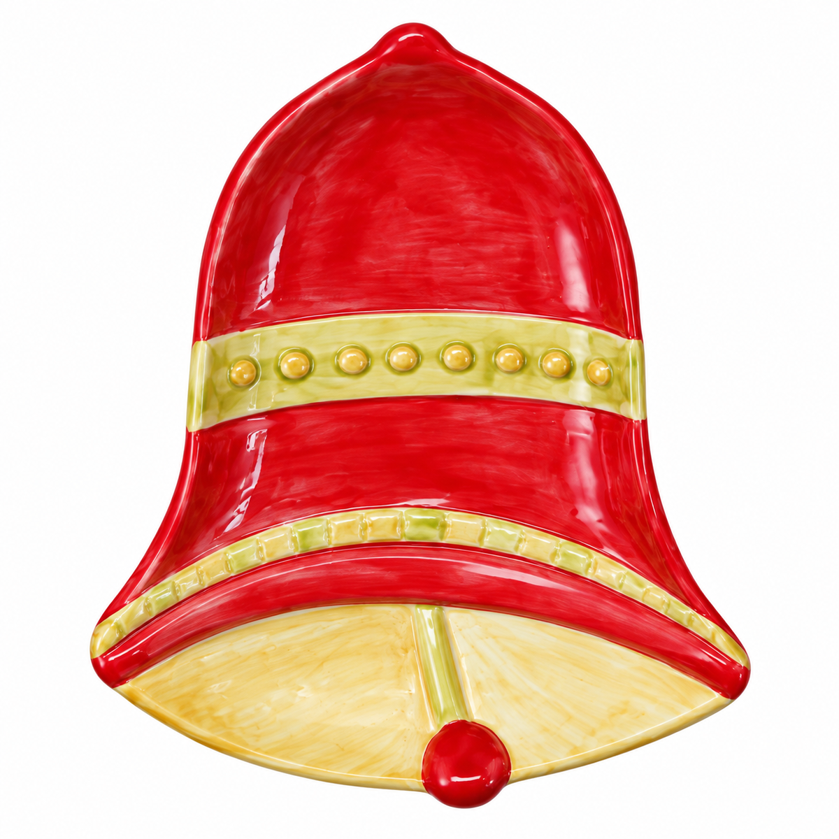 Hand-Painted Stoneware Holiday Icon Shaped Dishes