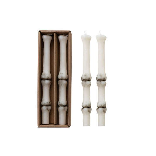 Skeleton Bone Taper Candles, Set of 2