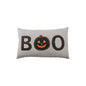 Cotton Striped Boo Jack-O-Lantern Pillow