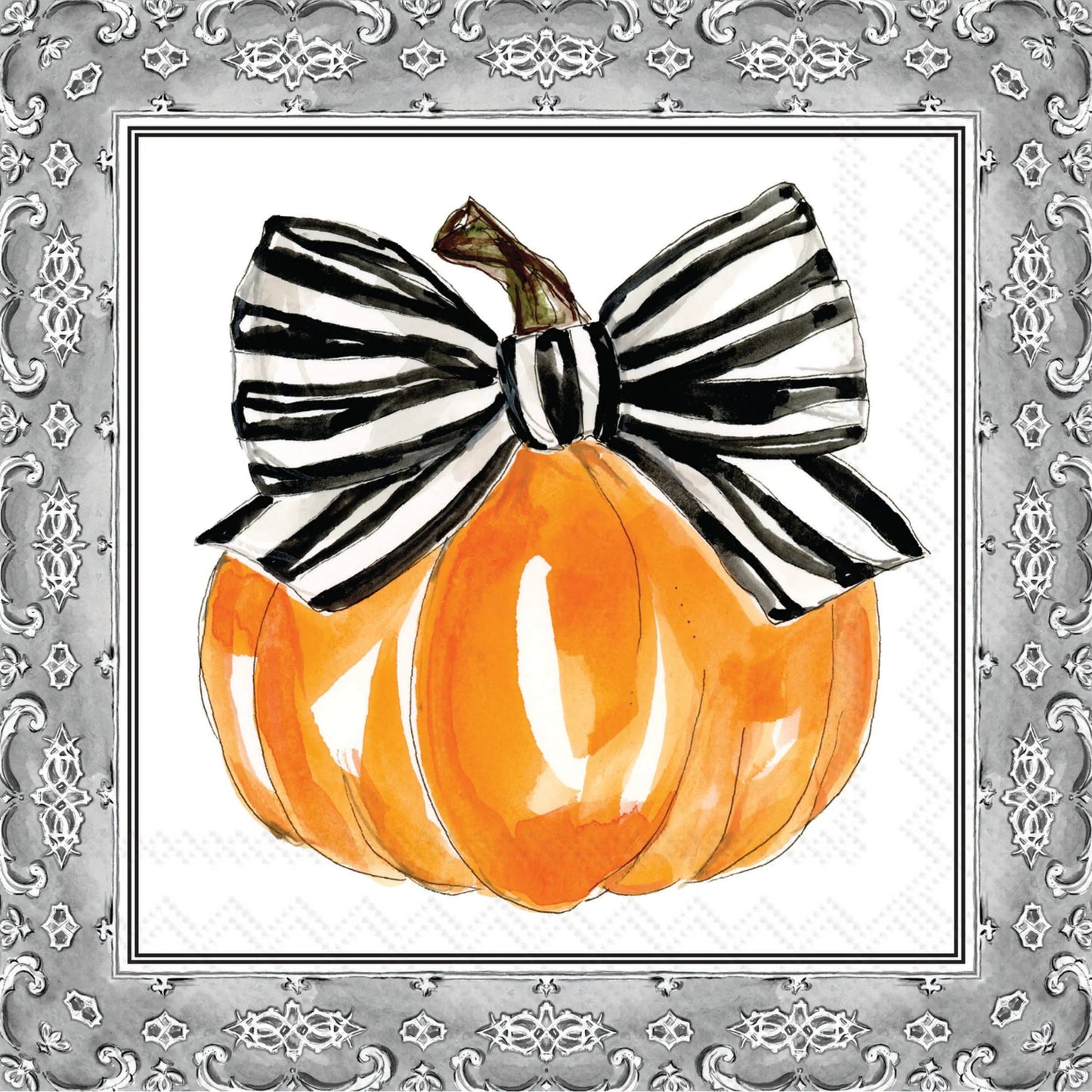 Pumpkin Bow Cocktail Napkins