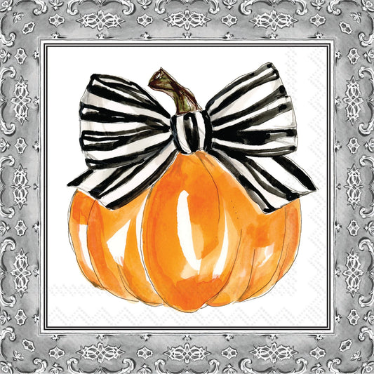 Pumpkin Bow Cocktail Napkins