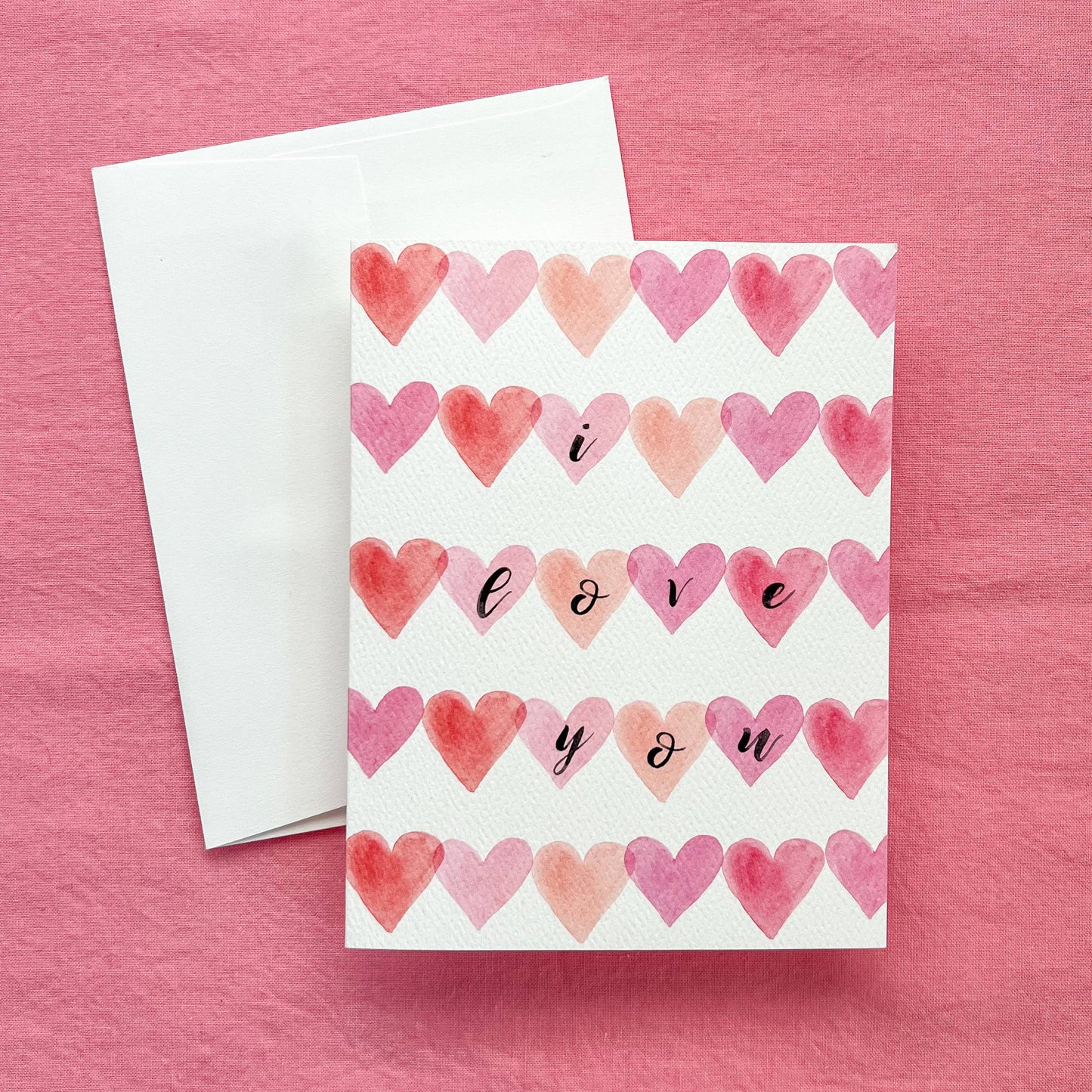 I Love You Watercolor Card