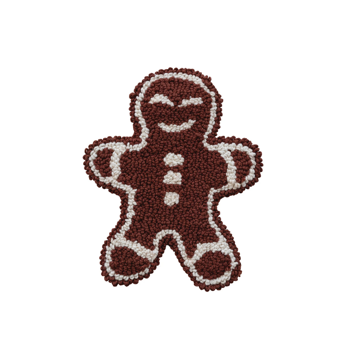 Cotton Tufted Gingerbread Shaped Pot Holder