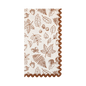 Decorative dinner paper nakins with autumn leaf  fall foliage pattern on a white background