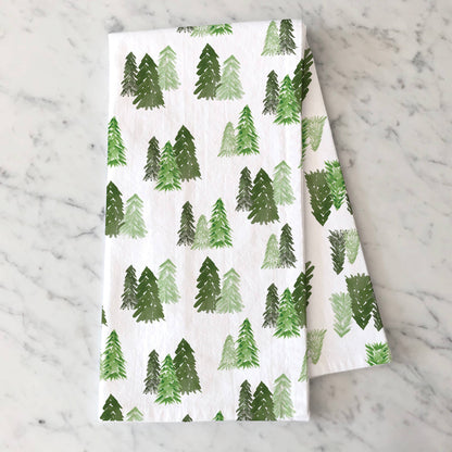 Merry Pines Tea Towel