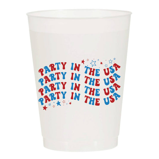 Party In The USA Frosted Cups - Set of 6
