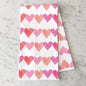 Pink Hearts Tea Towel