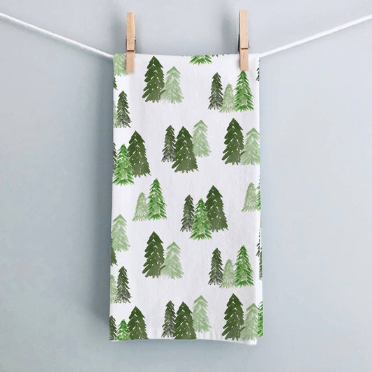 Merry Pines Tea Towel