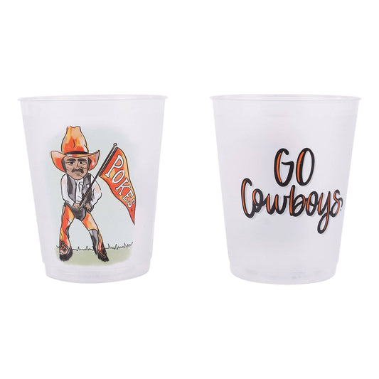 Oklahoma State Frosted Cups - Set of 8