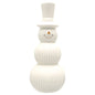 White & Gold Ceramic Snowman Figurine