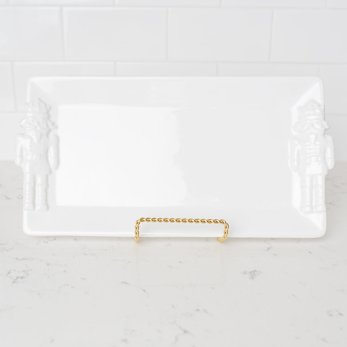 Nutcracker Embossed Rectangle Platter
